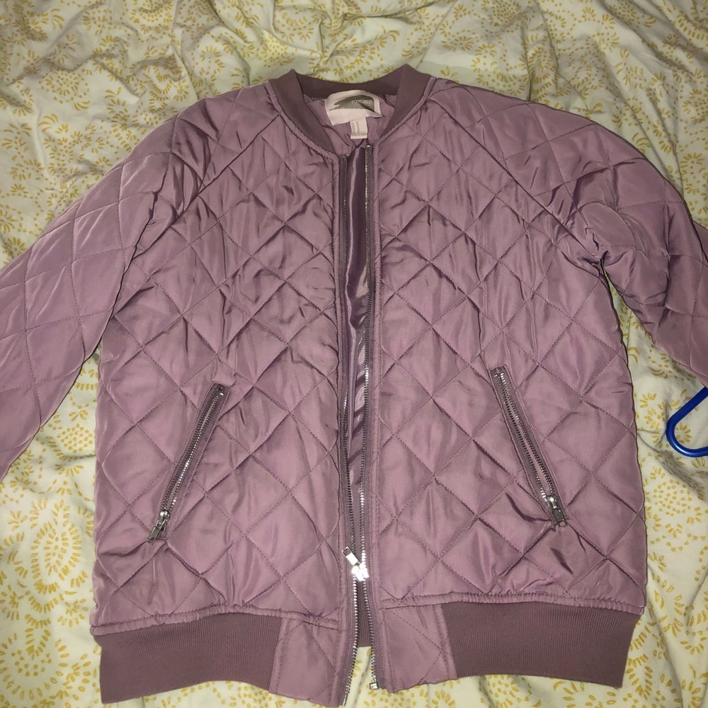 Lavender bomber jacket